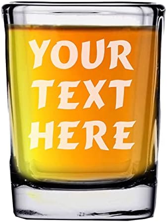 Изработена по поръчка квадратна чаша с обем 2 мл - с вашия текст по индивидуална заявка