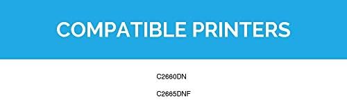 Подмяна на касетата с тонер за принтер, съвместим с LD, за Dell 593-BBBR High Yield (жълт)