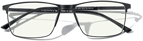 MERRY'S Fashion Blue Light Blocking Glasses - Очила За Четене в Метална Рамка с Пружинным тръба на шарнирна
