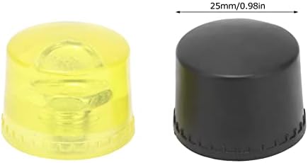 Комплект накрайници за гумен чук от 4 теми, замяна на ударната глава, жълто-черен пластмасов чук (Φ25 мм)