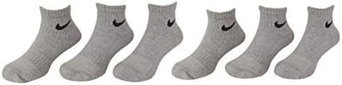 Чорапи Найки Little Boy ' s за малки спортисти, 6 двойки, Сив, размер: 5-7, подходящи за 10C-3Y