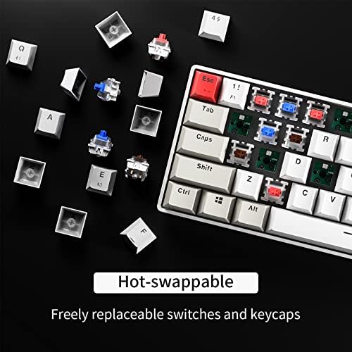 Newmen GM610 60% Ръчна клавиатура, клавиатура Type-C / Bluetooth с RGB подсветка, 61 клавиша с възможност за