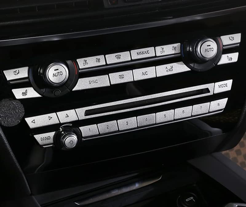 Eppar Нови Защитни капаци бутони за контрол на въздушния поток, Съвместими с BMW X6 F16 2015-2019 (сребрист)