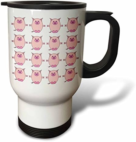 Пътна чаша 3dRose Siamese Cat Four Attitudes Design, 14 Грама, Неръждаема стомана
