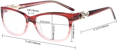 Дамски компютърни Очила за четене Eyekepper Котешко око в Ацетатна Ръбове, Блокер Синя Светлина Четци, Лещи