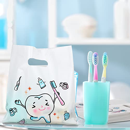 Jetec 200 Броя Пластмасови Опаковки за зъби, чанта за продукти за грижа за пациентите, Стоматологични Пластмасови