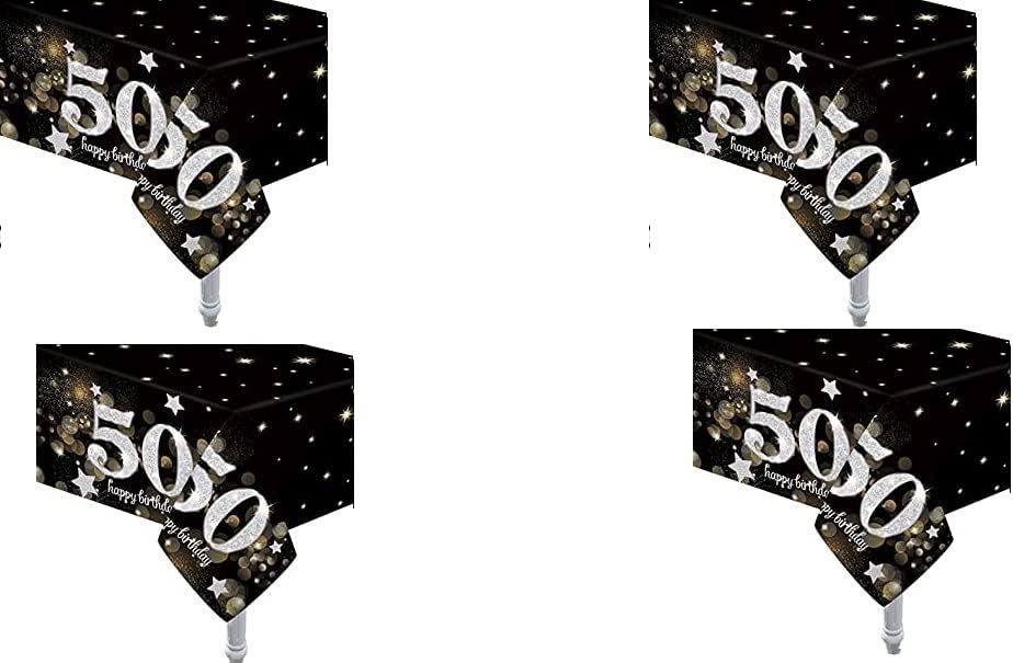 Oojami 4 Опаковки Десктоп Покривала За 50-ия Рожден Ден / Тема Покривката На 50-ия Рожден Ден На Партита