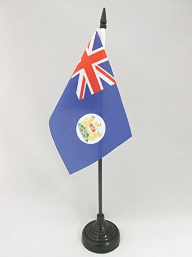 ФЛАГ AZ хонг конг Стар Настолен Флаг 4 x 6 - Бивш хонг конг Тенис на Флаг 15 x 10 см - Черна Пластмасова Пръчка
