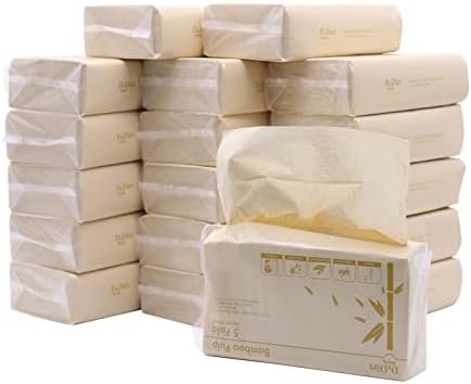 Многослойни хартиени кърпи DrDirt, Бамбук плът, 18 опаковки / кутия за дискове, 110 Листа Пятислойные Хартиени