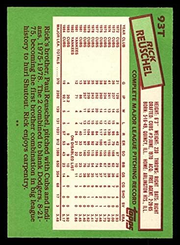 1985 Topps 93 T Рик Ройшел Питсбърг Пайрэтс (Бейзболна картичка) NM/MT Пирати