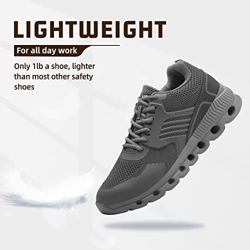 Furuian Обувки със Стоманени пръсти, за Мъже И Жени, Лека Защитни Обувки На Въздушна Възглавница, Дишащи Обувки