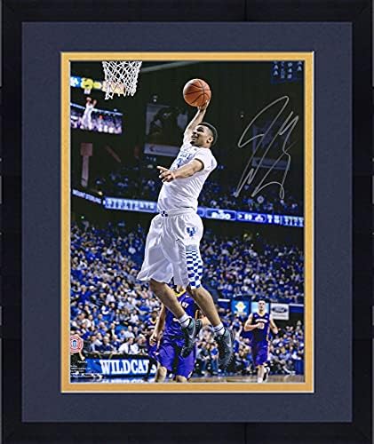 Оформен в рамка Джамал Мъри, Кентъки Уайлдкэтс, с автограф от 16 x 20 Забивка на Бялата фотография - Снимки на НБА с автограф