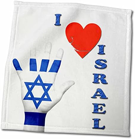 3дРосе, аз обичам Израел. Тел Авив. Ерусалим. Популярна поговорка. - Кърпи (twl-216434-3)