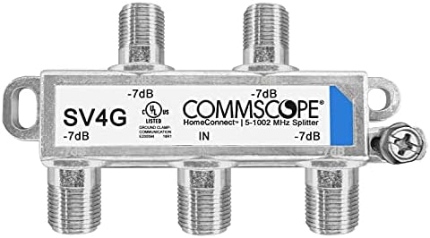 Commscope SV-4G HomeConnect 4-Лентов Коаксиален Кабел Сплитер 5-1002 Mhz CATV 120 db 75 Ома, за да излезете