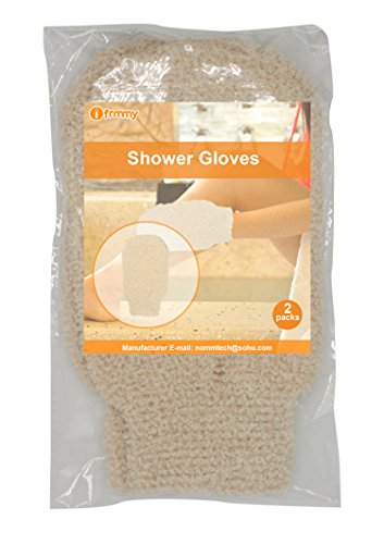 Ръкавици за душ - Разтеглив, хавлиени ръкавици за дълбоко почистване и нежно ексфолиране - Машинно пране (2