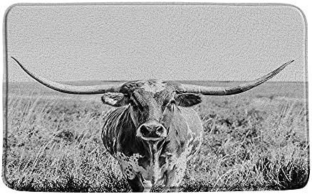 Селското стопанство Крава Подложка За баня Западен Тексас Дивата Природа Лонгхорны Говеда Трева Селска Фермерска