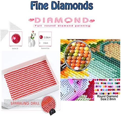 Diamond Изкуство Цветни Пера Комплекти за Диамант Рисуване за деца/за Възрастни, САМО 5D Пълна Тренировка Скъпоценни