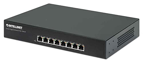 Мрежови решения Intellinet 8-port Gigabit Ethernet switch PoE + мощност 140 W - IEEE 802.3 at Съвместим с IEEE