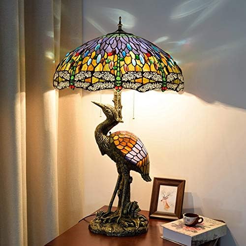 YANG1MN Настолна лампа Мъжки Кран Ретро Творчески бар Настолна лампа От Цветно Стъкло Хол Ресторант Хотел Изкуство