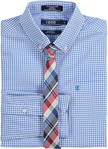 Риза с дълъг ръкав и яка, копчета за момчета IZOD, вратовръзка и нагрудным джоб