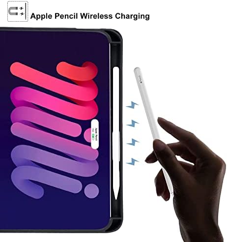 Hi Space Калъф за iPad Mini 6 2021 8,3 инча с Държач за Молив, Цветен Стойка под формата на лист, Защитен устойчив