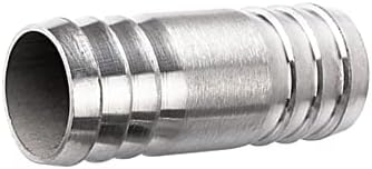 Фитинг за шланг Pysrych от неръждаема стомана 304 с назъбени 3/8 Остър x 3/8 Конектор за свързване на бодлива