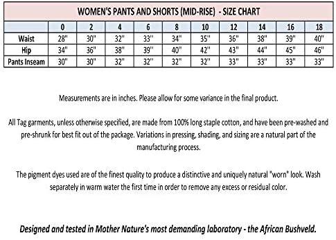 Дамски панталони Конго с биркой Safari с Шест джоба, Памук