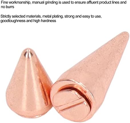 Пънк-Конусни Щифтове, Ръчно Полиране Розово Злато Шипове Шипове 10 бр Обичайната тема за Diy от кожа