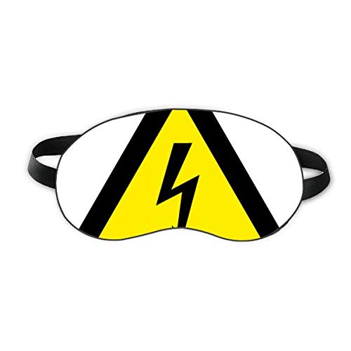 Предупредителен Символ Жълт Черен токов удар Триъгълни Защитен екран За сън Мека Нощна Превръзка На очите Козирка