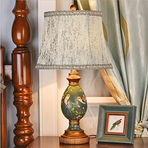ZHAOLEI Европейските Настолни лампи с рисувани в Ретро стил от смола, Американски Класически Селска сензорен прекъсвач, Тъканно Художествена лампа (Цвят: сензорен пре