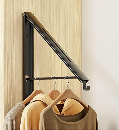 Сушилня за дрехи - Стенни Прибиращ Сгъваема закачалка за пране и домашни организация - Компактен дизайн за вътрешна