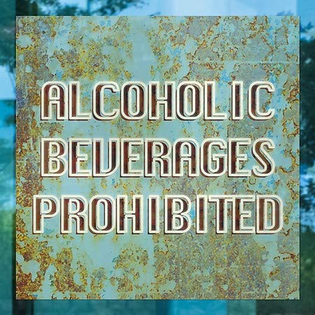 CGSignLab | Алкохолни напитки са забранени - Стикер на прозореца Ghost Aged Blue | 16 x16