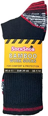 Мъжки Работни Чорапи от Бамбук, със защита от изпотяване, Абсорбиращи Влагата, за обувки със Стоманени пръсти