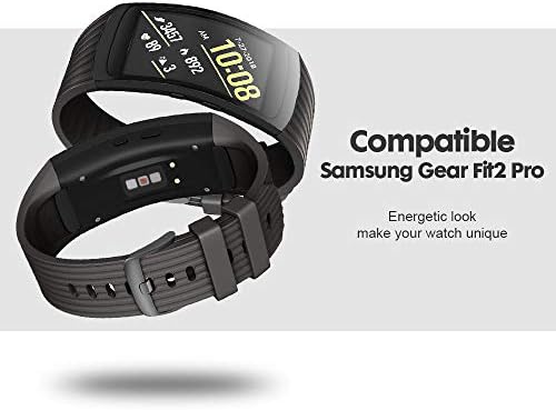 NotoCity Съвместим каишка Samsung Gear Fit2 Pro със силикон каишка Gear Fit2 за Samsung Gear Fit2 Pro Smartwatch