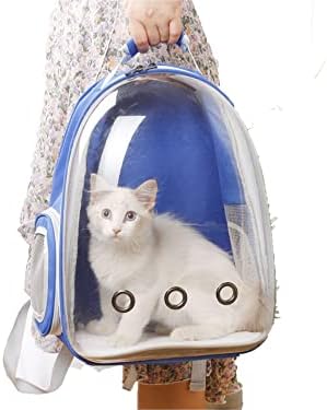 Панорамна Прозрачна Космическа Чанта за котки, Раница за домашни любимци, Преносим Порест и Дишаща Раница за