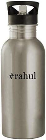 Подаръци Дрънкулки #rahul - Градинска Бутилка за Вода с Хэштегом От Неръждаема Стомана, 20 грама, Сребрист
