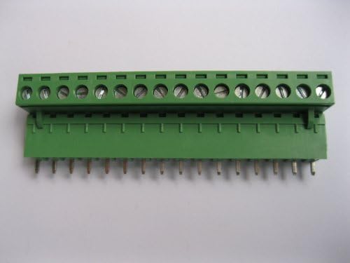 5 Бр Стъпка 5,08 mm 16-канален/пинов Конектор за Винтови клеммной подложки с пряк контакт Зелен Цвят, Сменяем